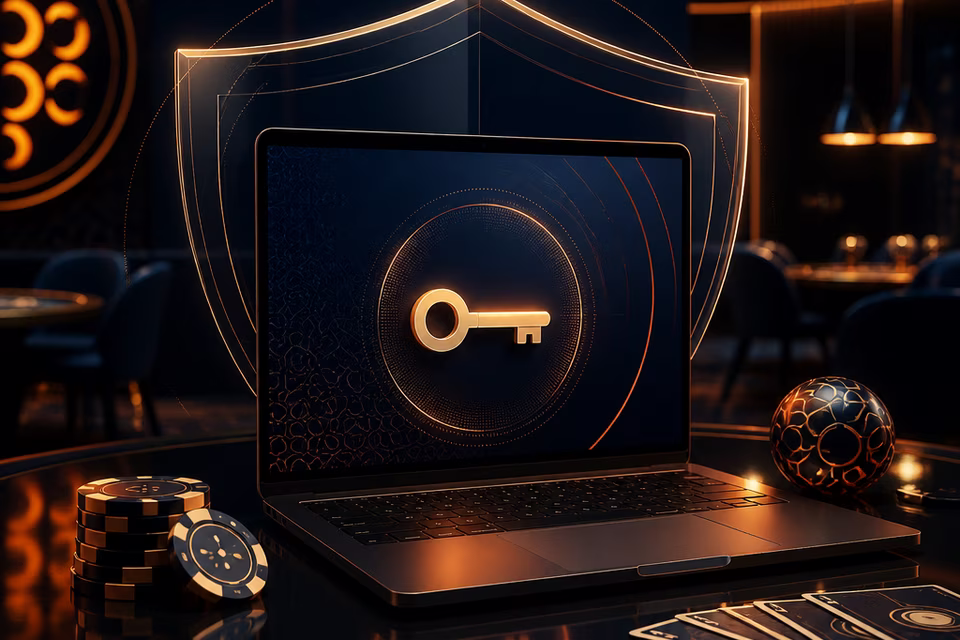 Illustration af sikker konto-adgang hos Nine Casino
