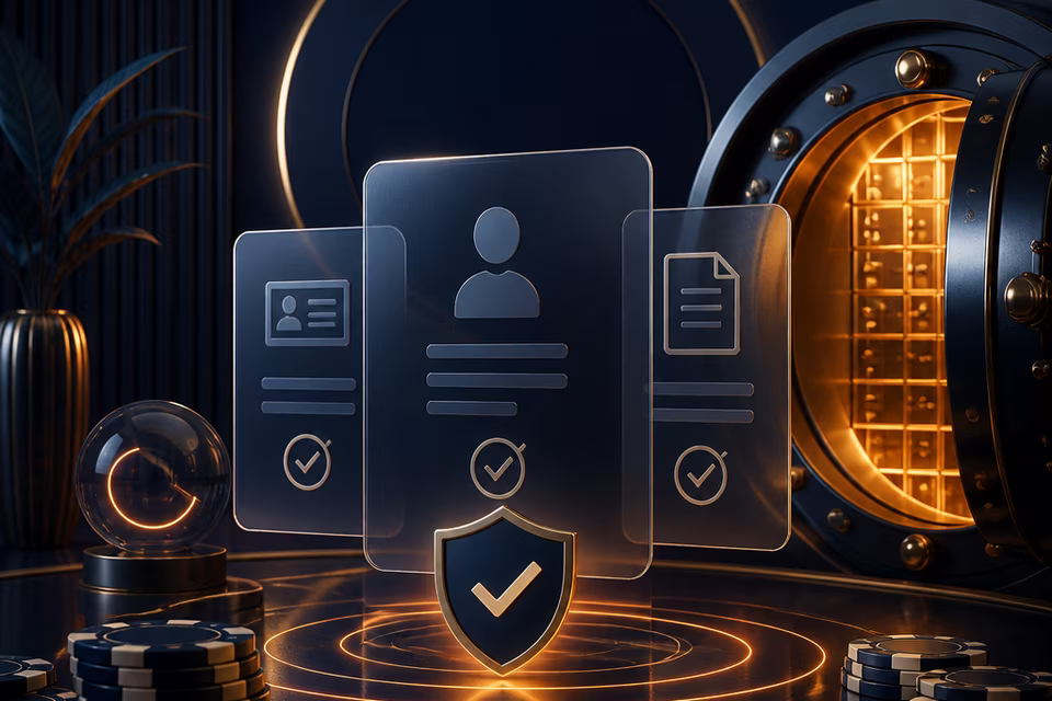Illustration af udbetaling og kontoverificering hos Nine Casino